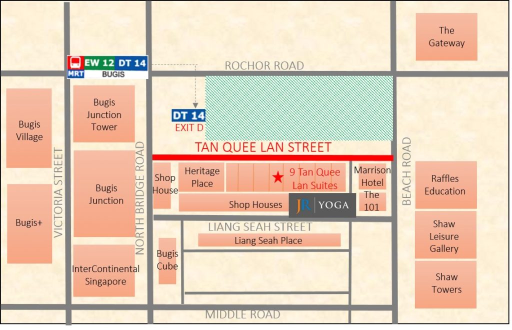 Bugis Map JR Fitness Singapore   Bugis Map 1024x660 